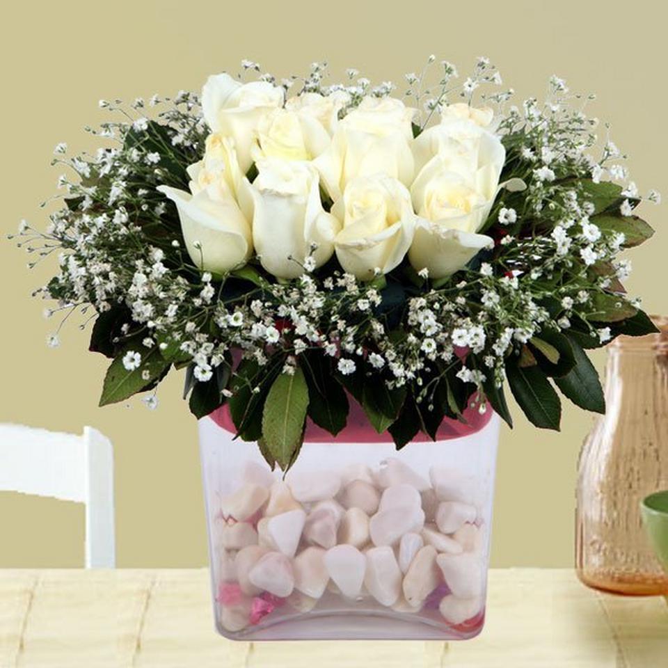 Image 1 of 1 of Arrangement of White Roses