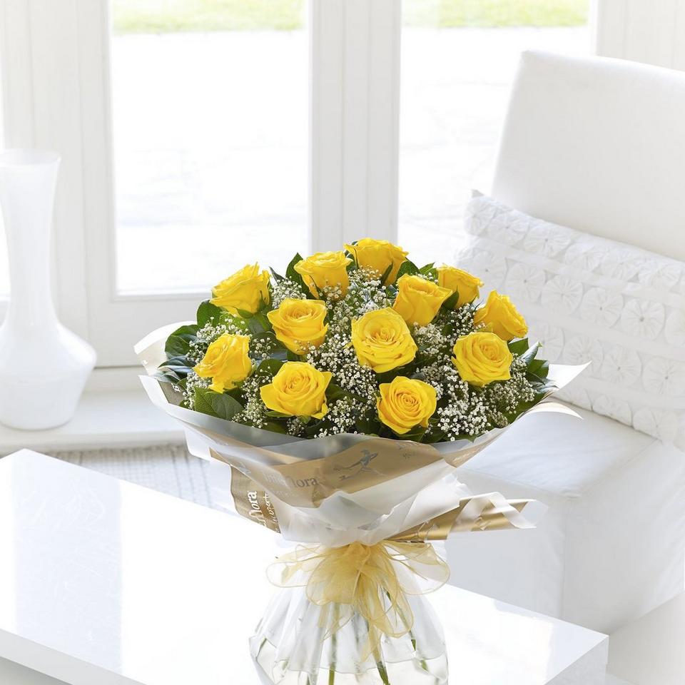 Image 1 of 1 of Yellow Rose Hand-tied