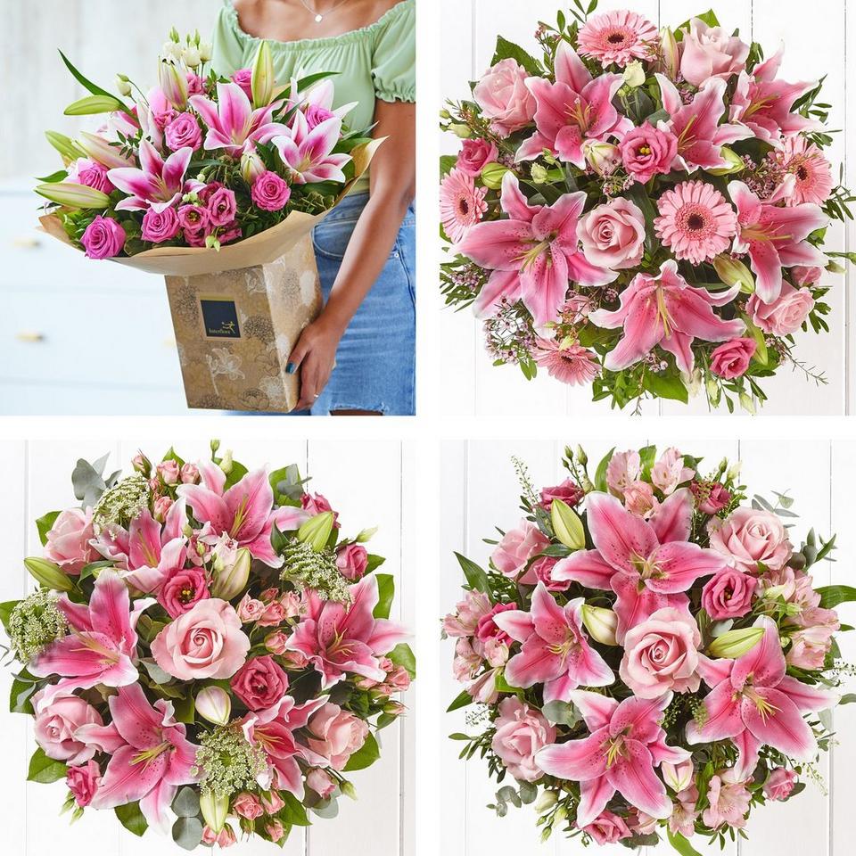 Image 2 of 4 of Luxurious Pink Rose and Lily Bouquet
