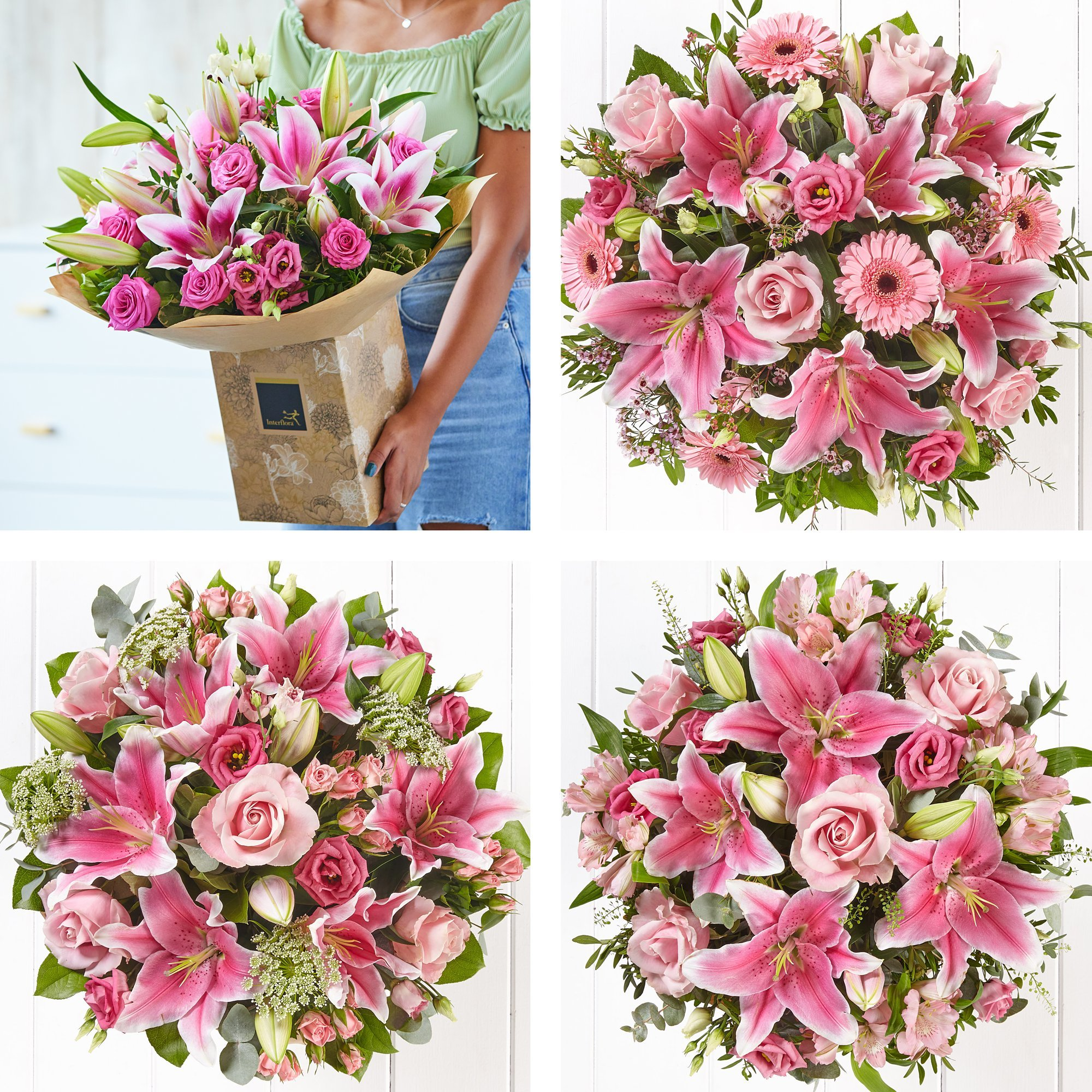 Image 2 of 4 of Luxurious Pink Rose and Lily Bouquet