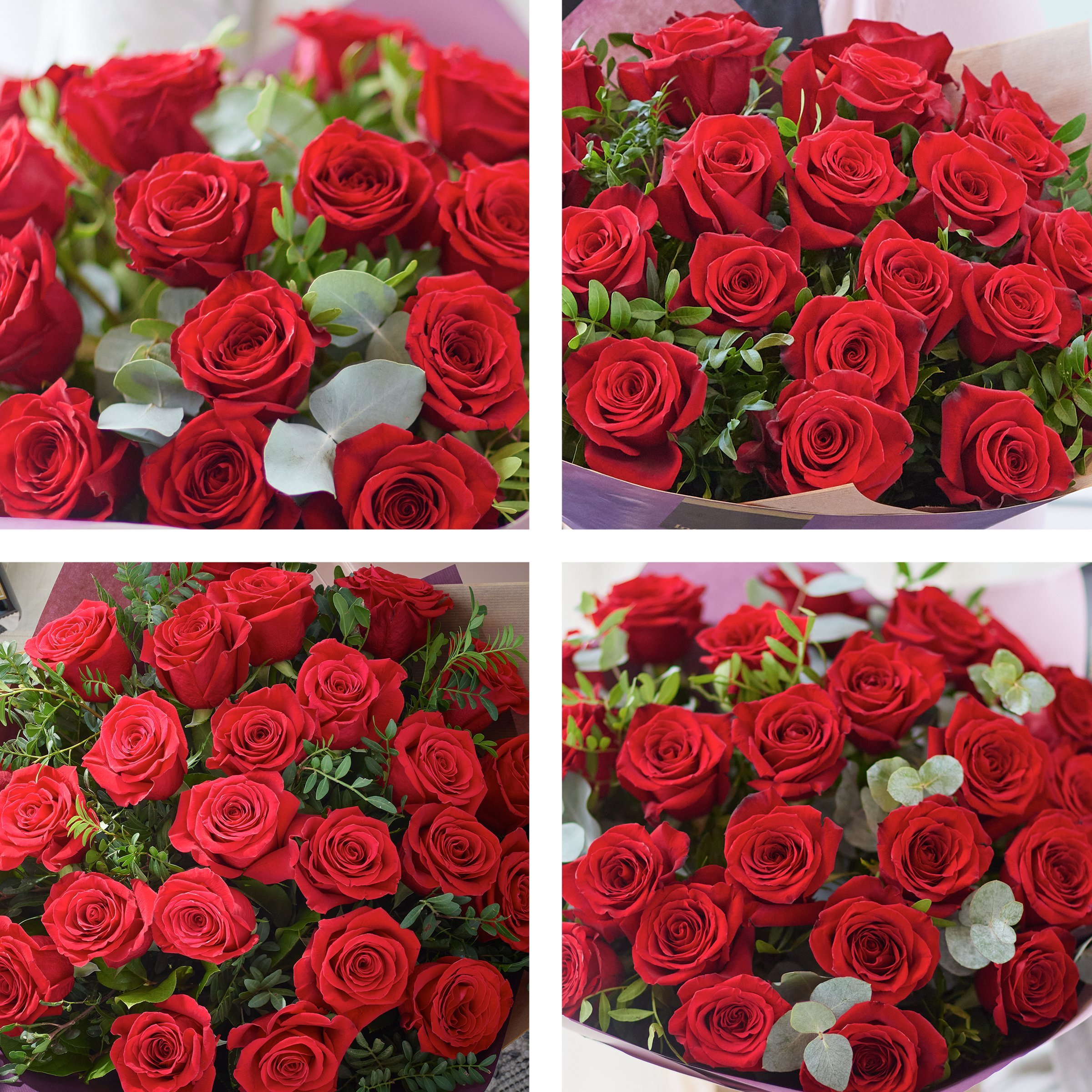Image 2 of 4 of 24 Sumptuous Red Roses