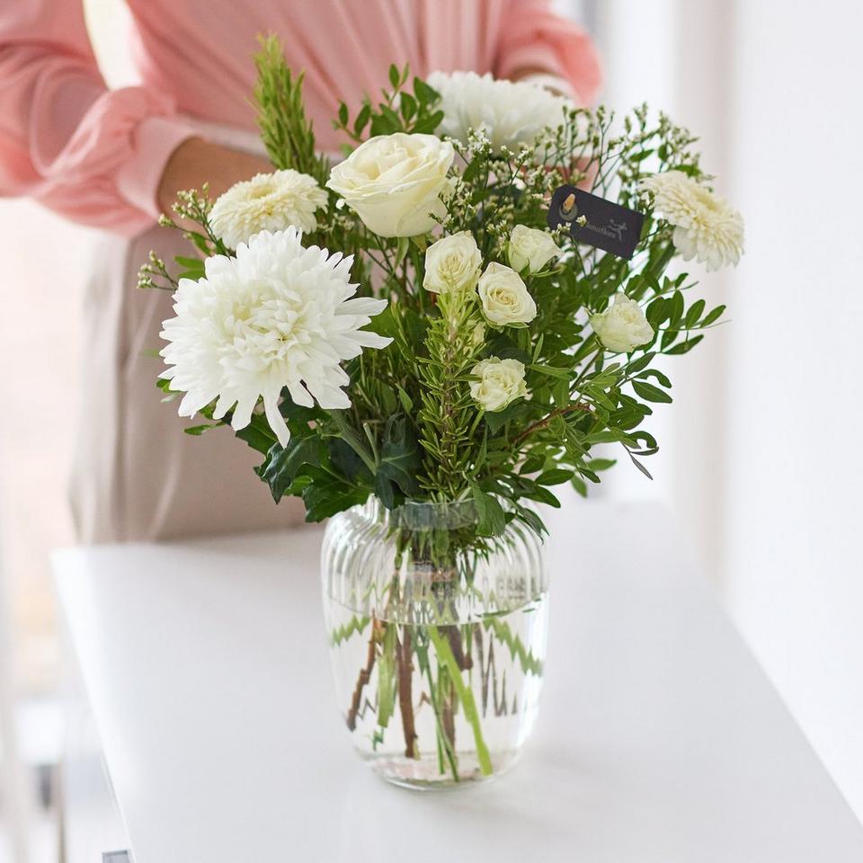 Neutral Bouquet in a Vase