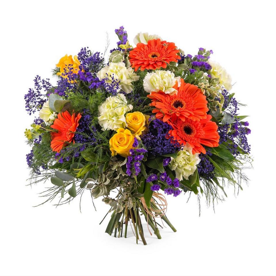 Image 1 of 1 of Arrangement with Gerbera Daisies and Roses