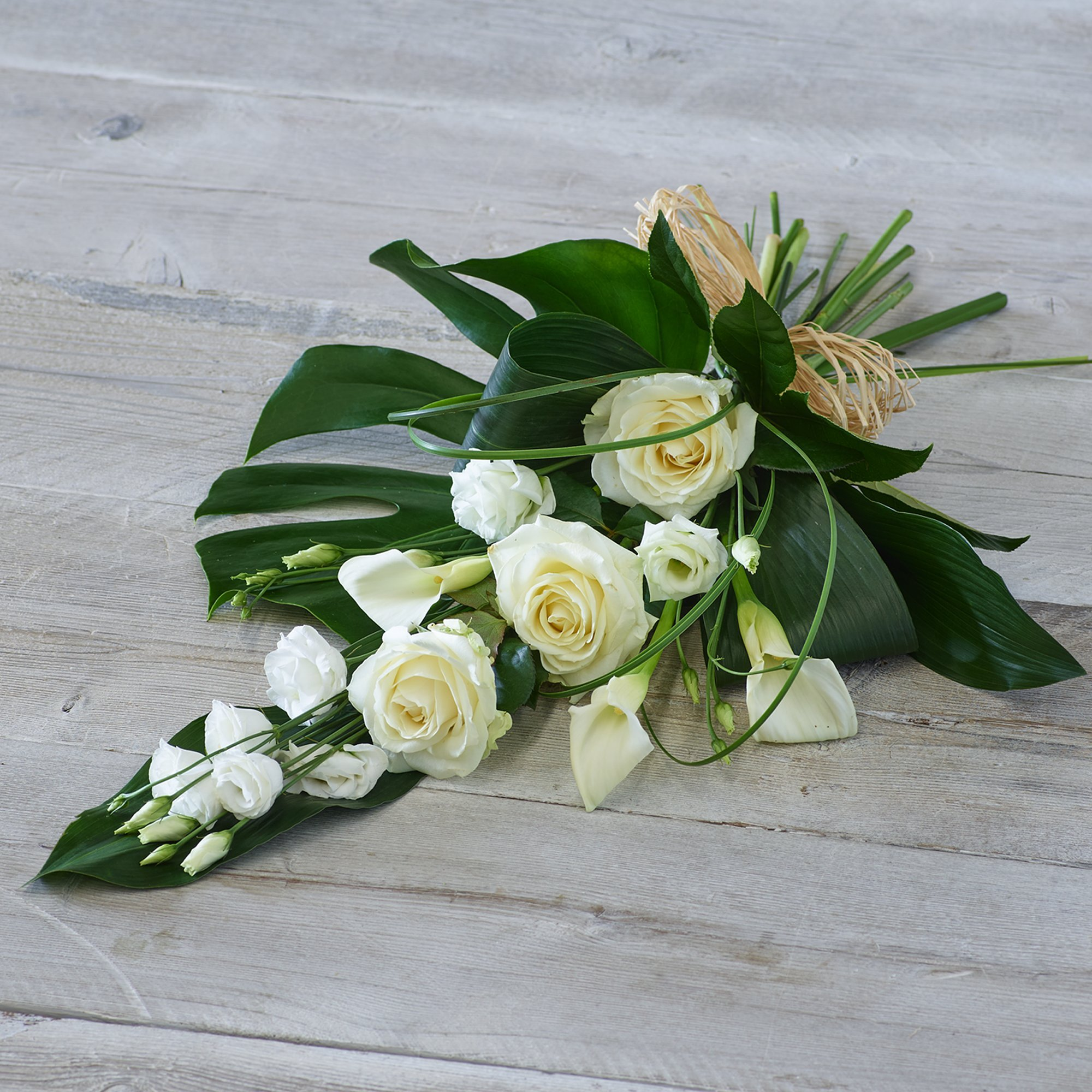 White Rose and Calla Lily Sheaf image