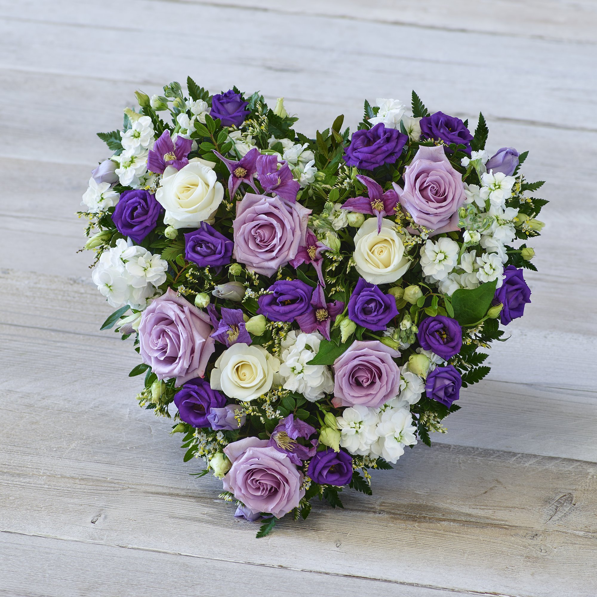 White funeral wreath, Scent & Violet, flowers and gifts