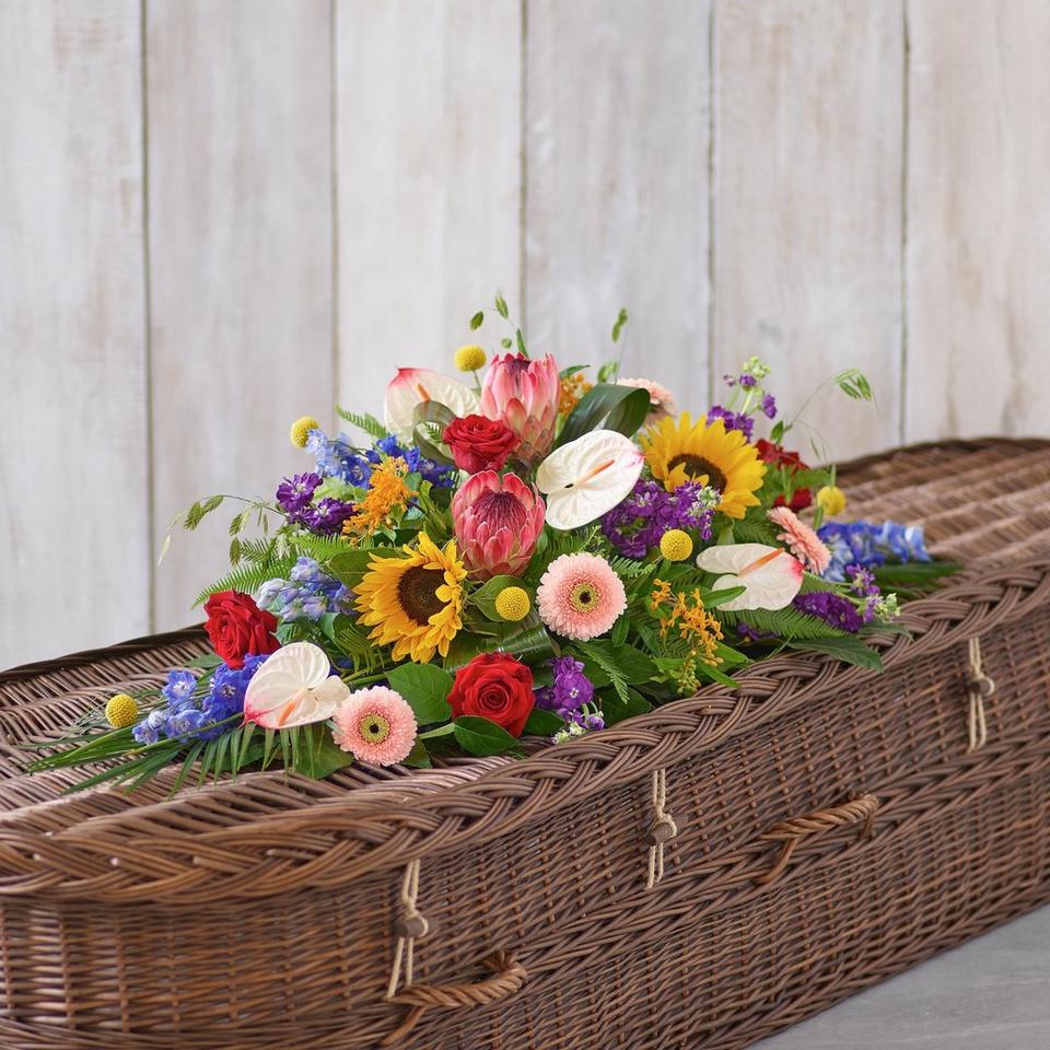 Natural Vibrance Casket Spray
