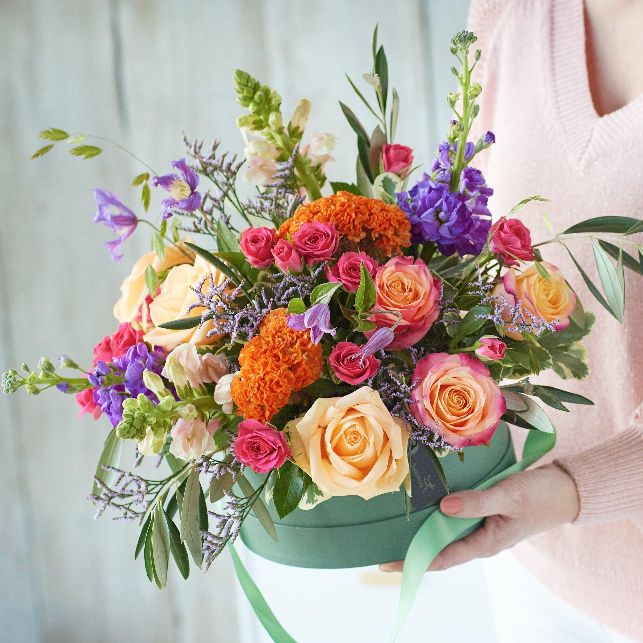 Luxury Hatbox Flower Arrangement Interflora