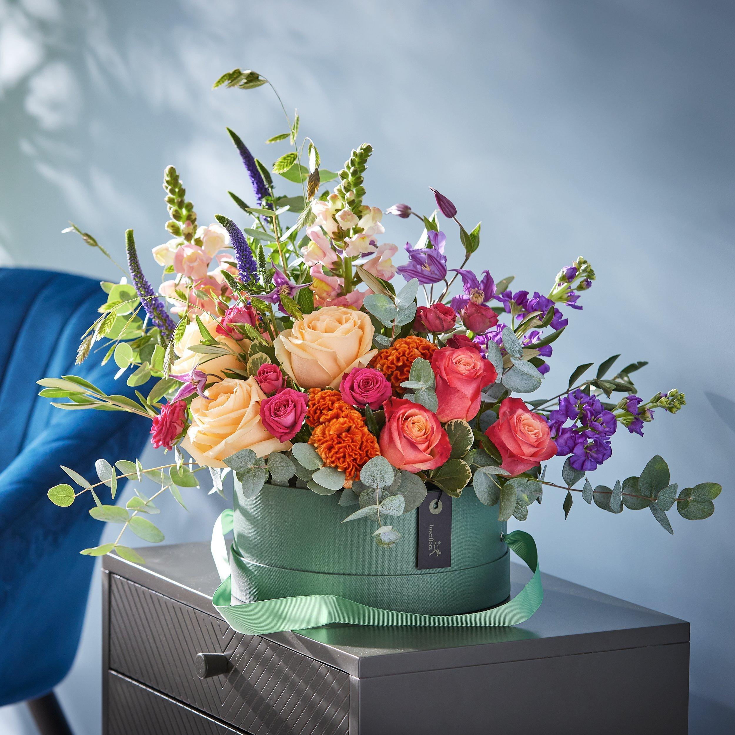 Luxury Hatbox Flower Arrangement Interflora