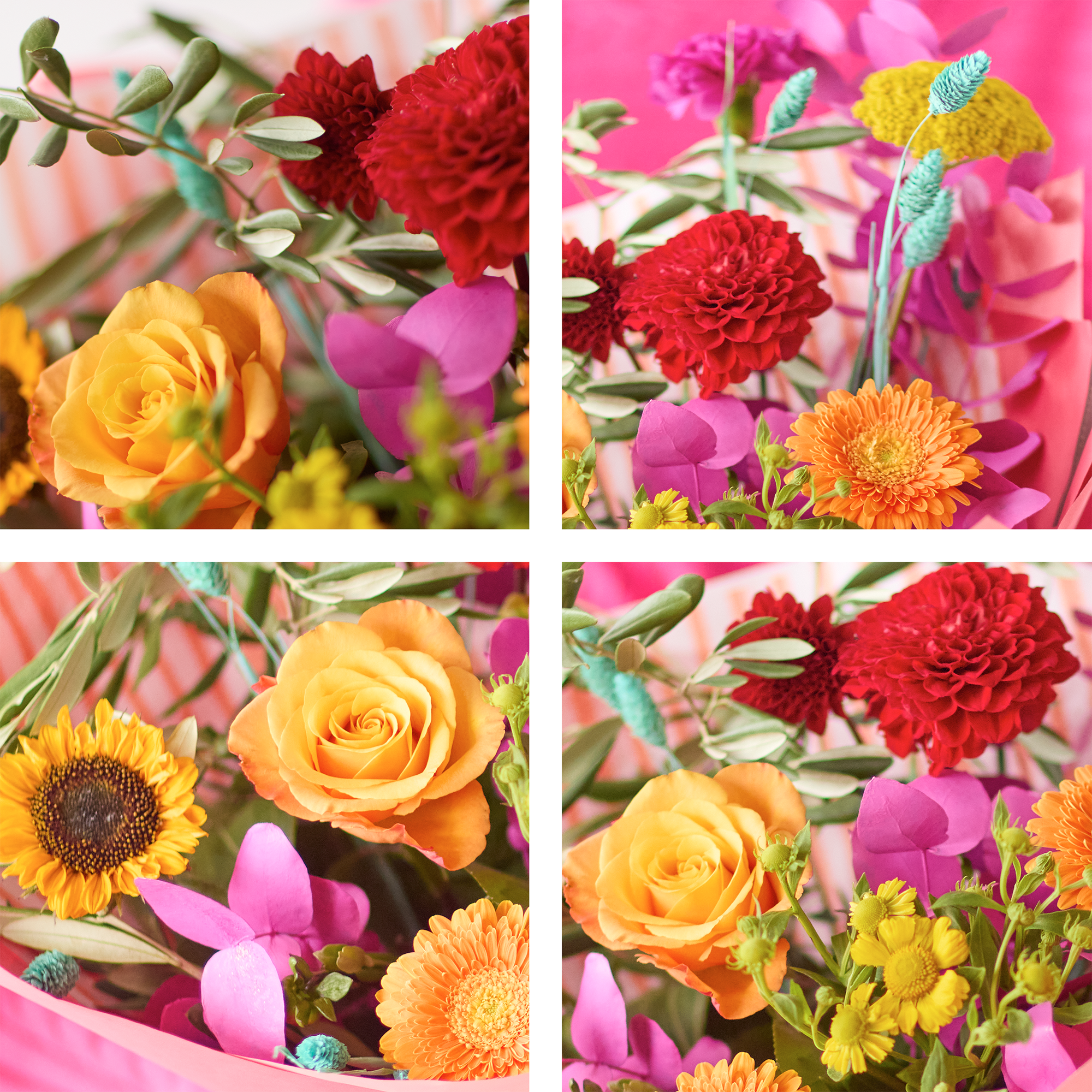 Image 2 of 4 of Glowing Colour Trending Bouquet Without Lilies