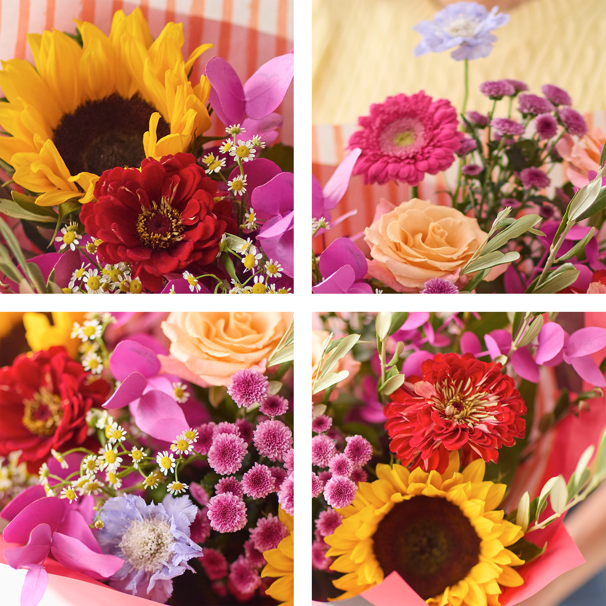 Image 2 of 4 of Vibrant Sunset Trending Bouquet Without Lilies