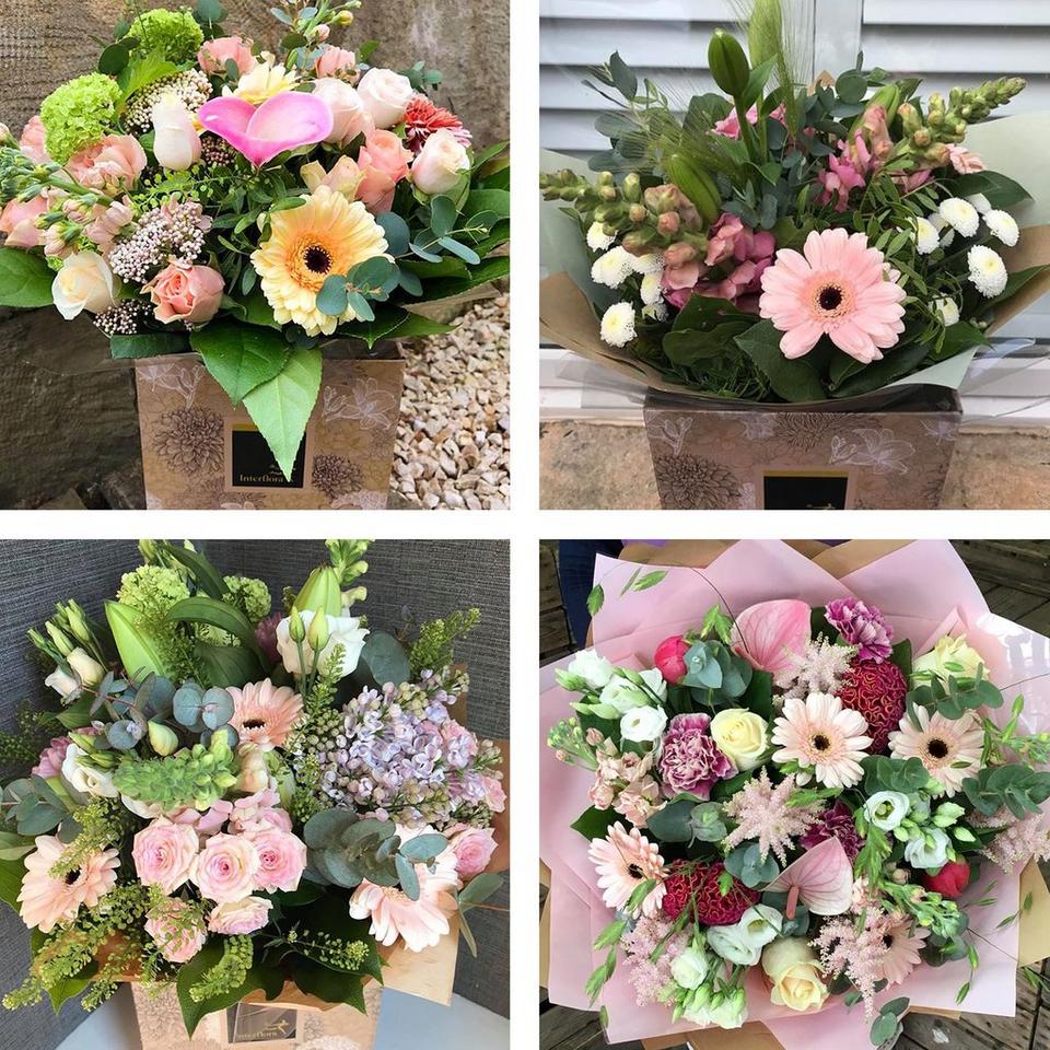 Image 2 of 5 of Pastels hand-tied bouquet made with the finest flowers