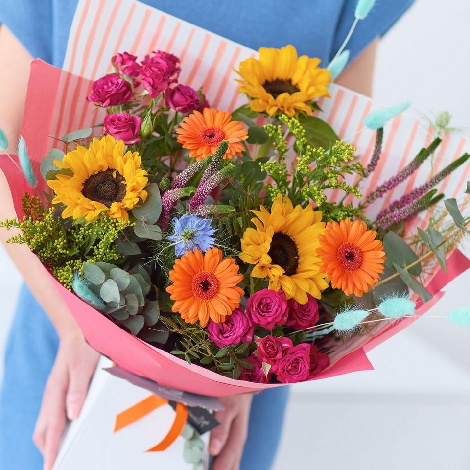 Trending Summer Bouquet with Sunflowers