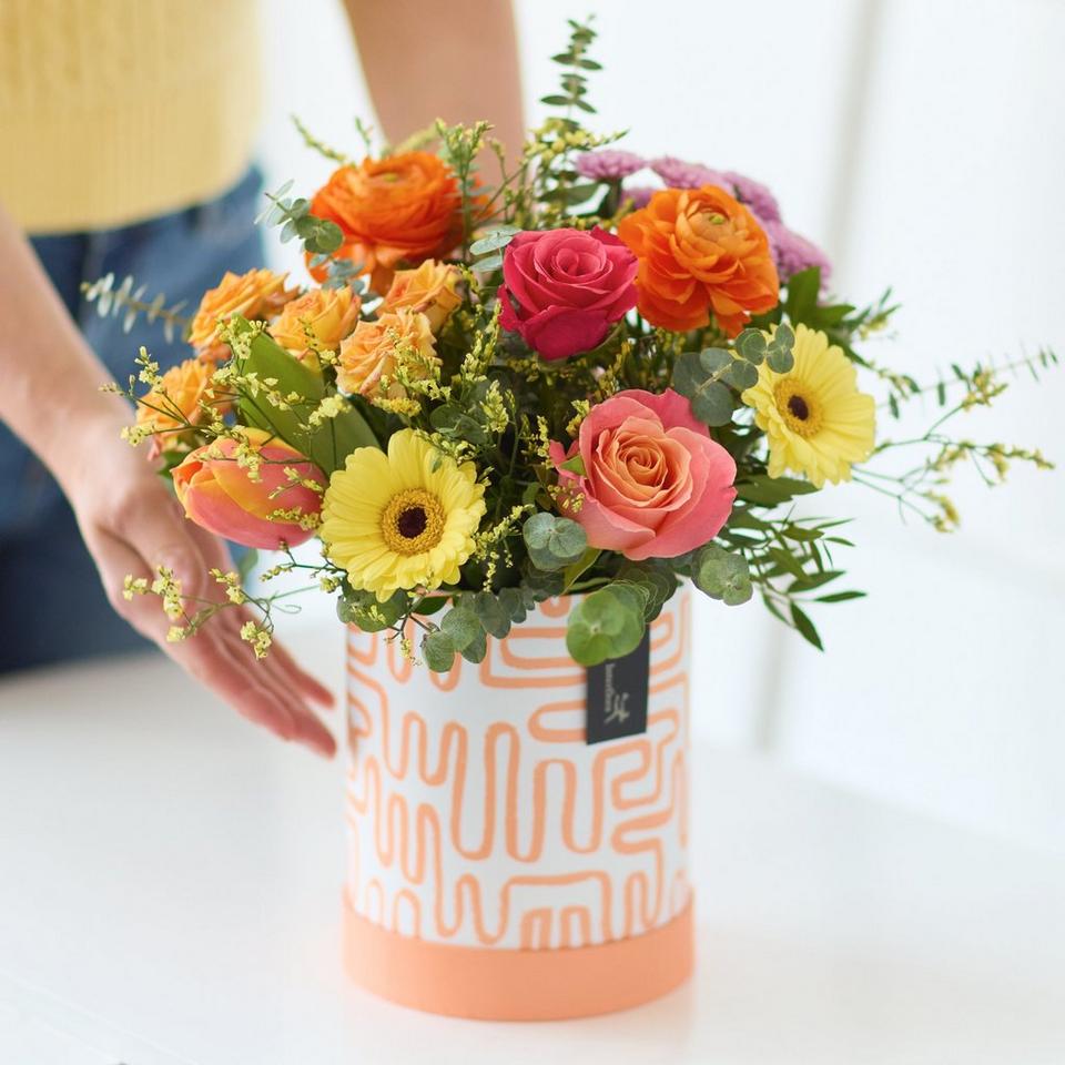 Bright Hatbox Flowers