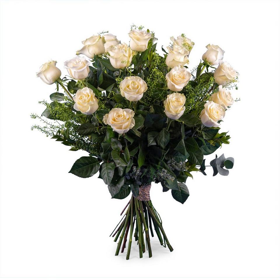 Image 1 of 1 of 18 Long-stemmed White Roses