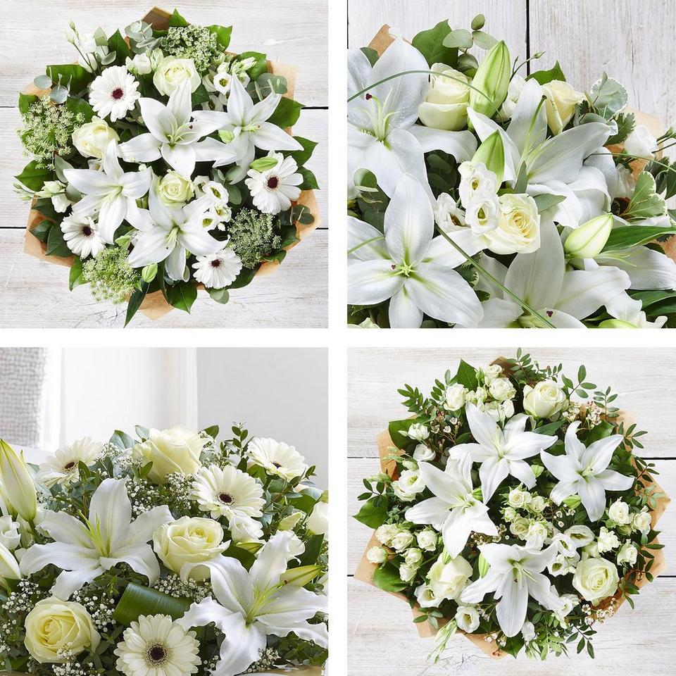 Image 2 of 4 of White Rose and Lily Bouquet
