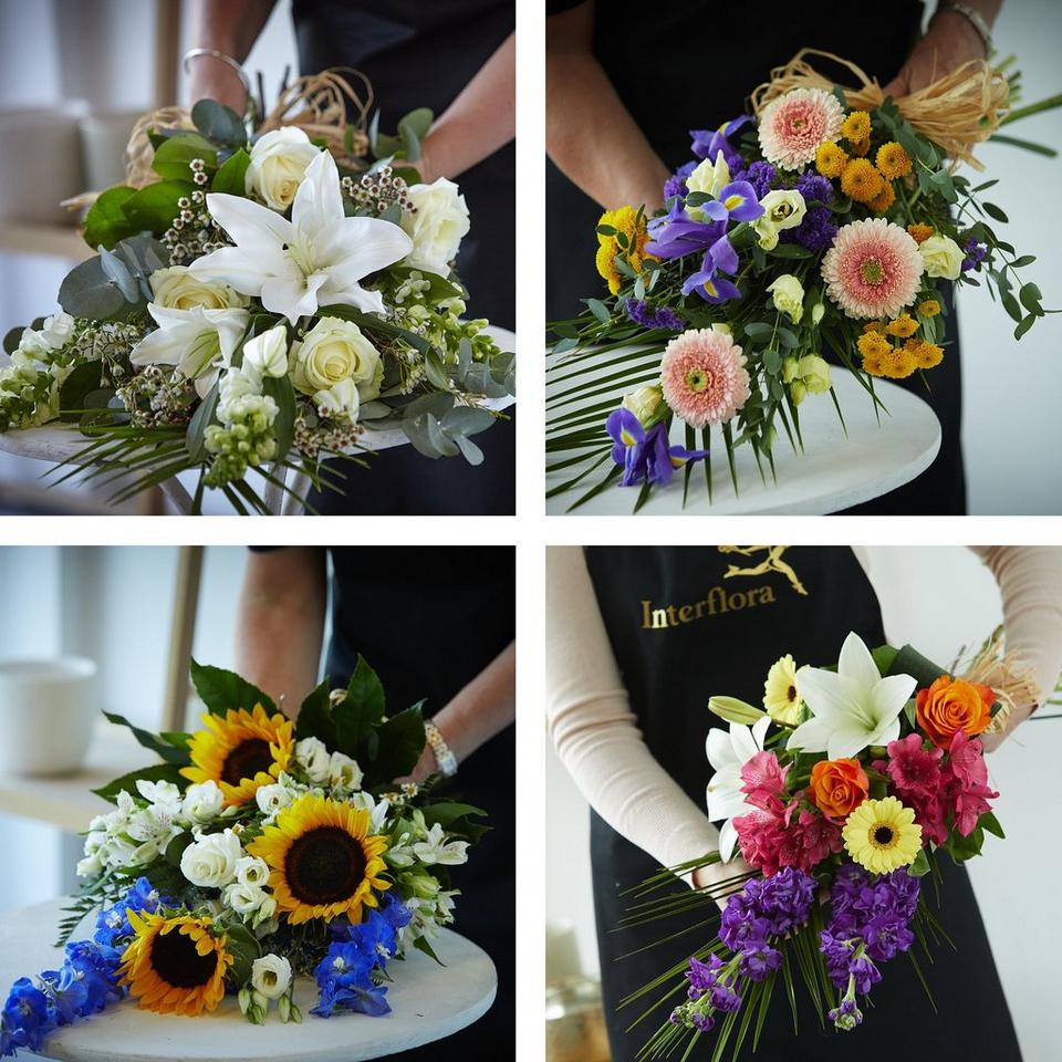 Funeral sheaf made with the finest flowers