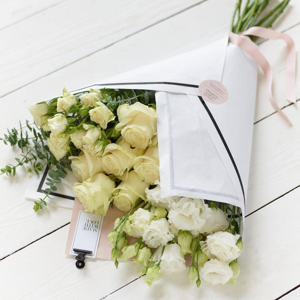 Beautifully Simple Large White Flower Wrap