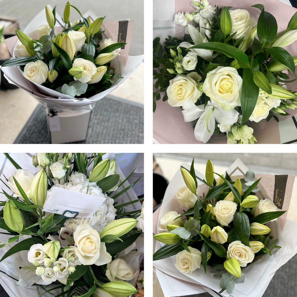 Image 2 of 6 of White Rose and Lily Bouquet