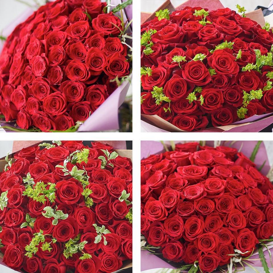 Image 2 of 5 of Dazzling 50 Red Rose Bouquet