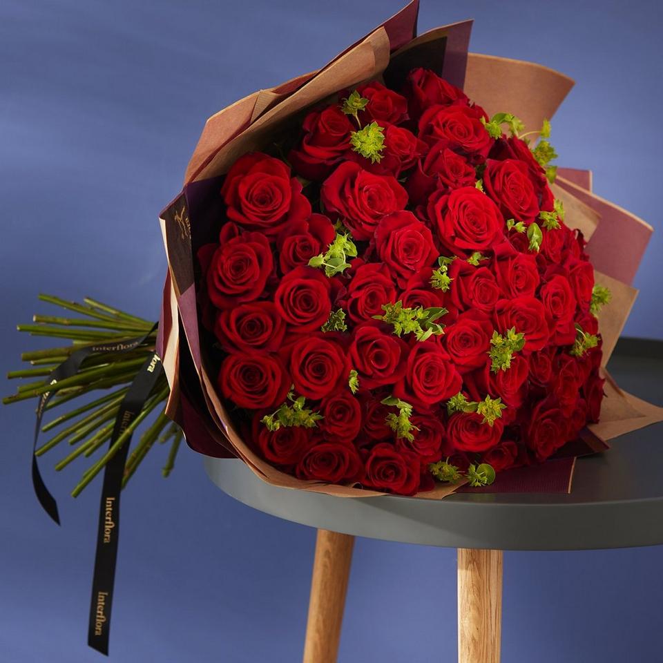 Image 3 of 5 of Dazzling 50 Red Rose Bouquet