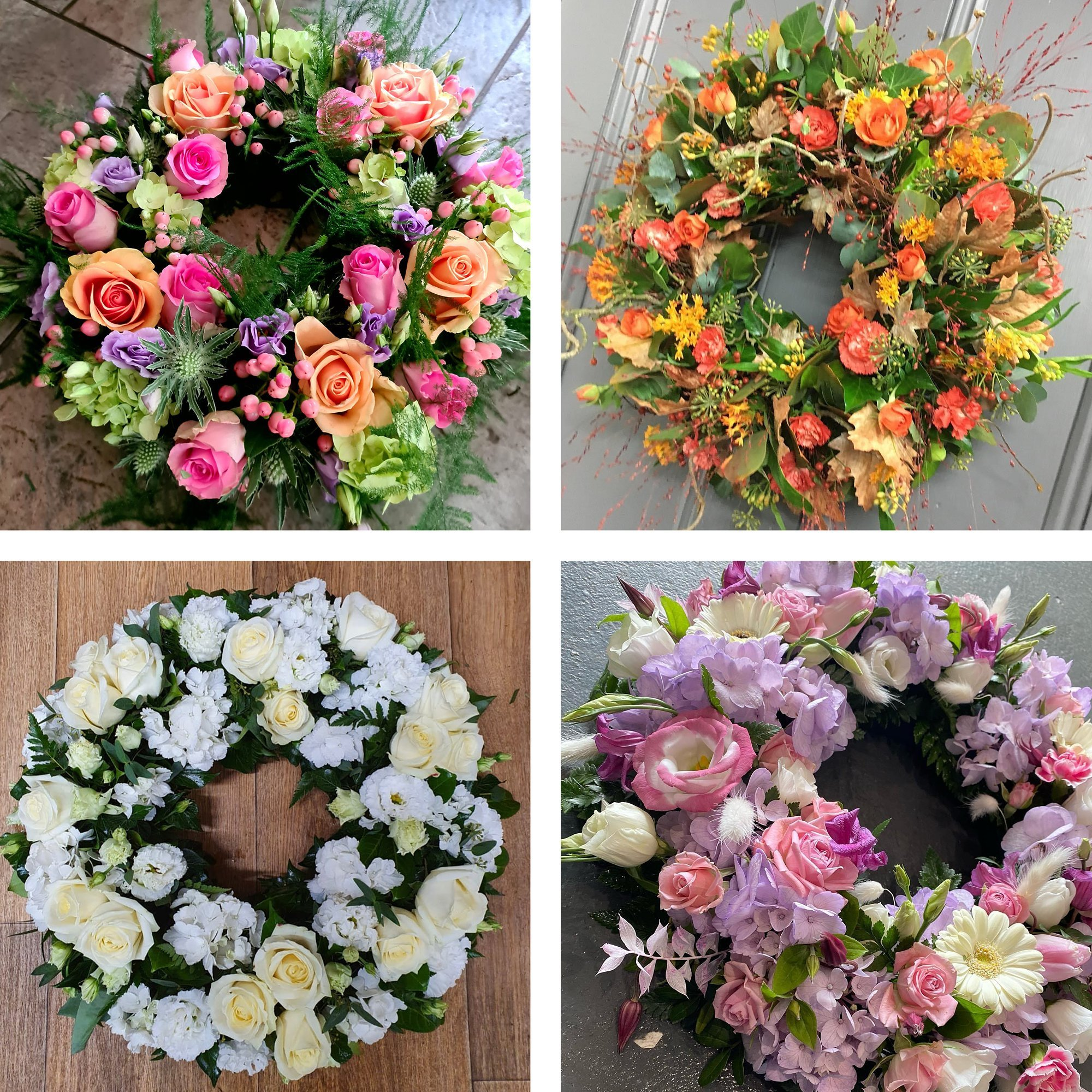 Funeral wreath made with the finest flowers image