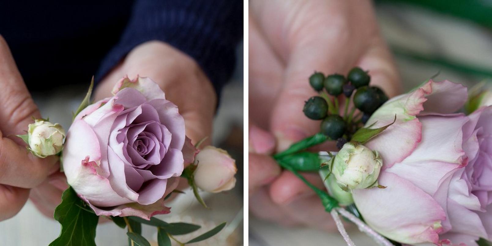 arranging-flower-folliage-rose-corsage