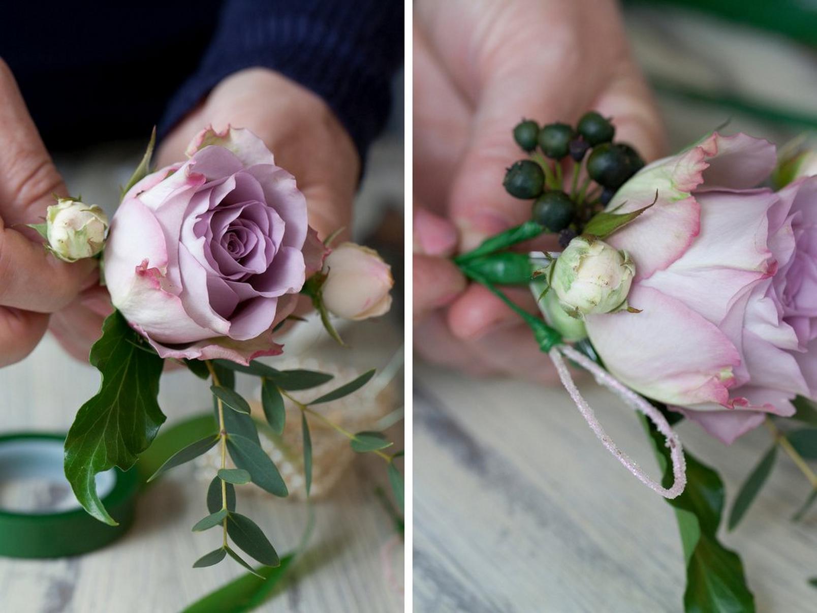 arranging-flower-folliage-rose-corsage