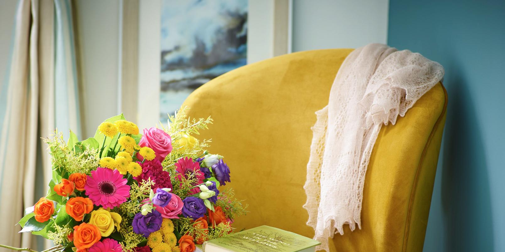 bright-bouquet-on-armchair
