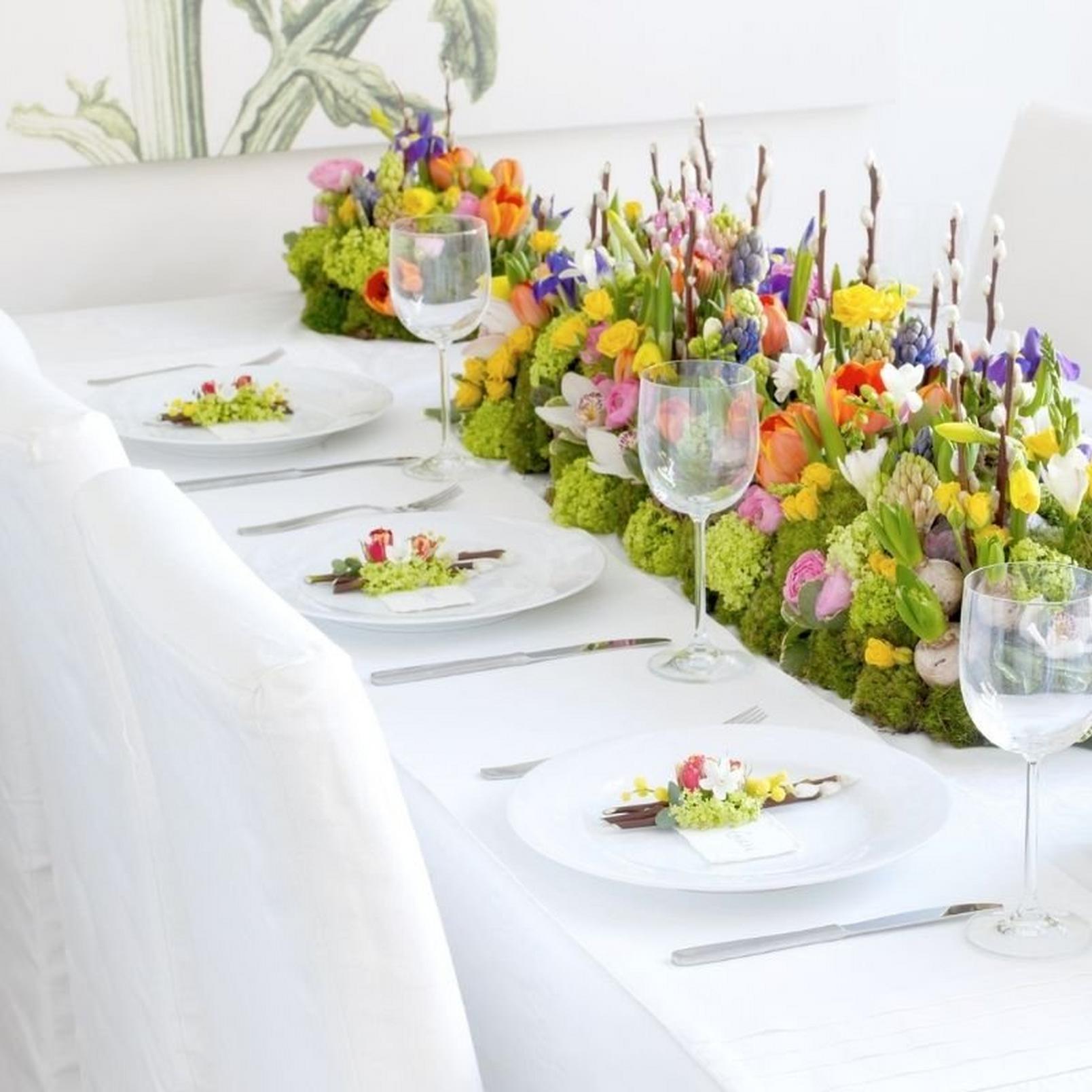easter-themed-table-arrangement-yellow-pink-green