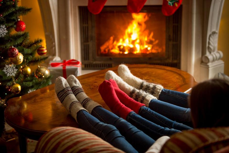family-fluffy-socks-by-fire
