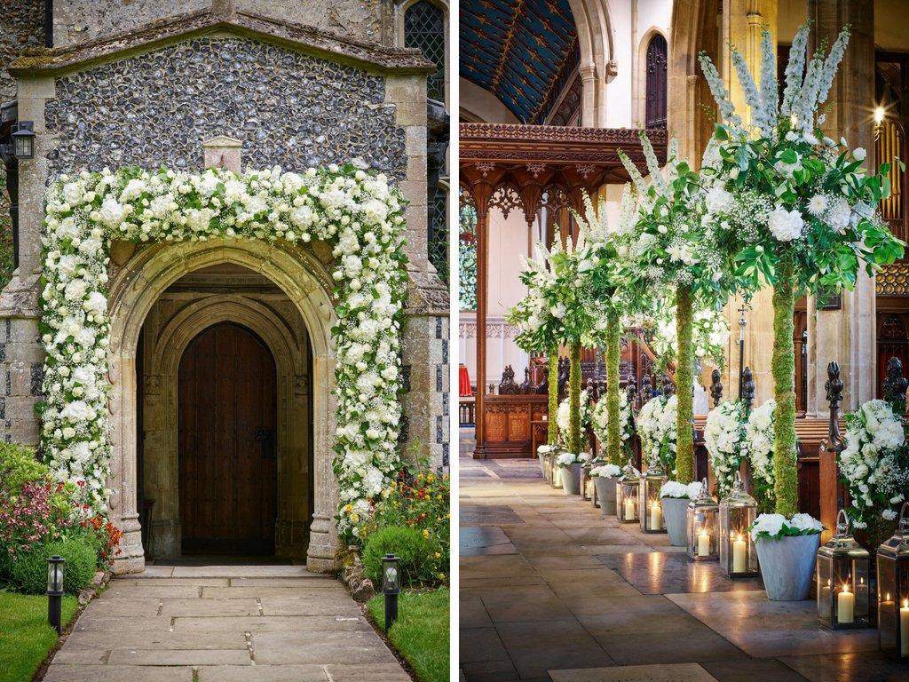 Church on sale wedding flowers