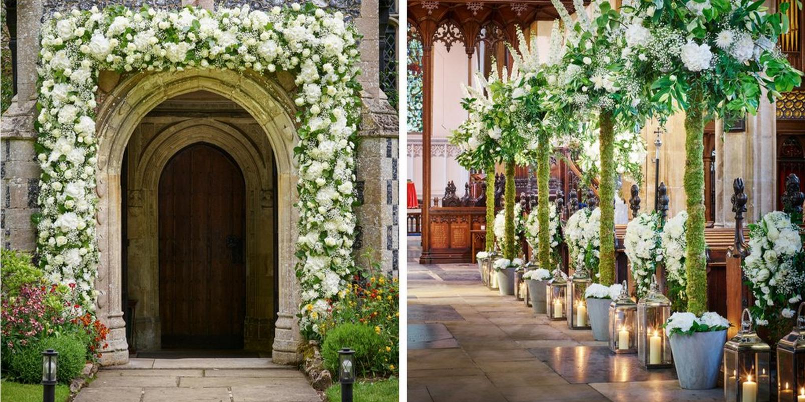 flower-arch-in-church