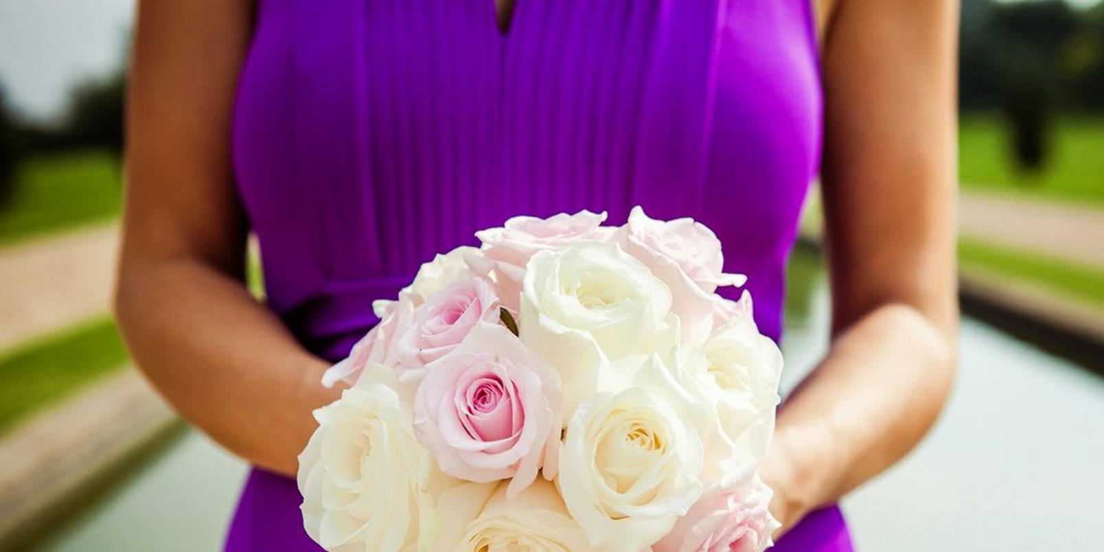 pastel-rose-bridal-bouquet-purple-dress