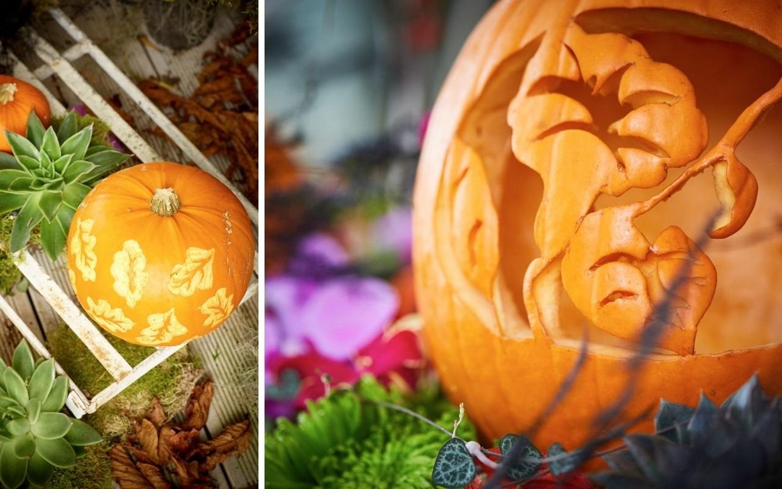 pumpkin-carved-flowers
