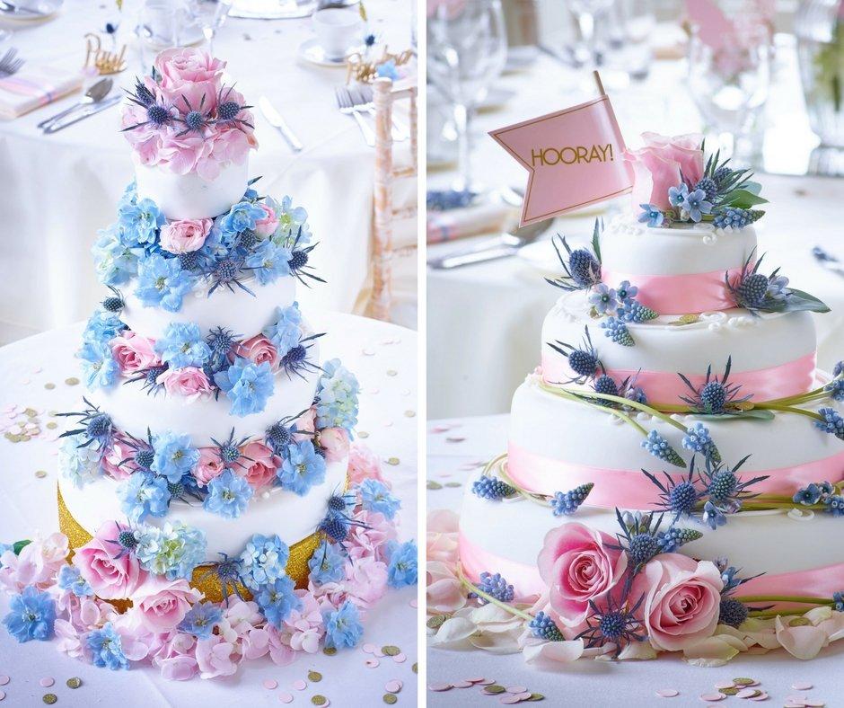 white-wedding-cake-pastel-floral-decorations